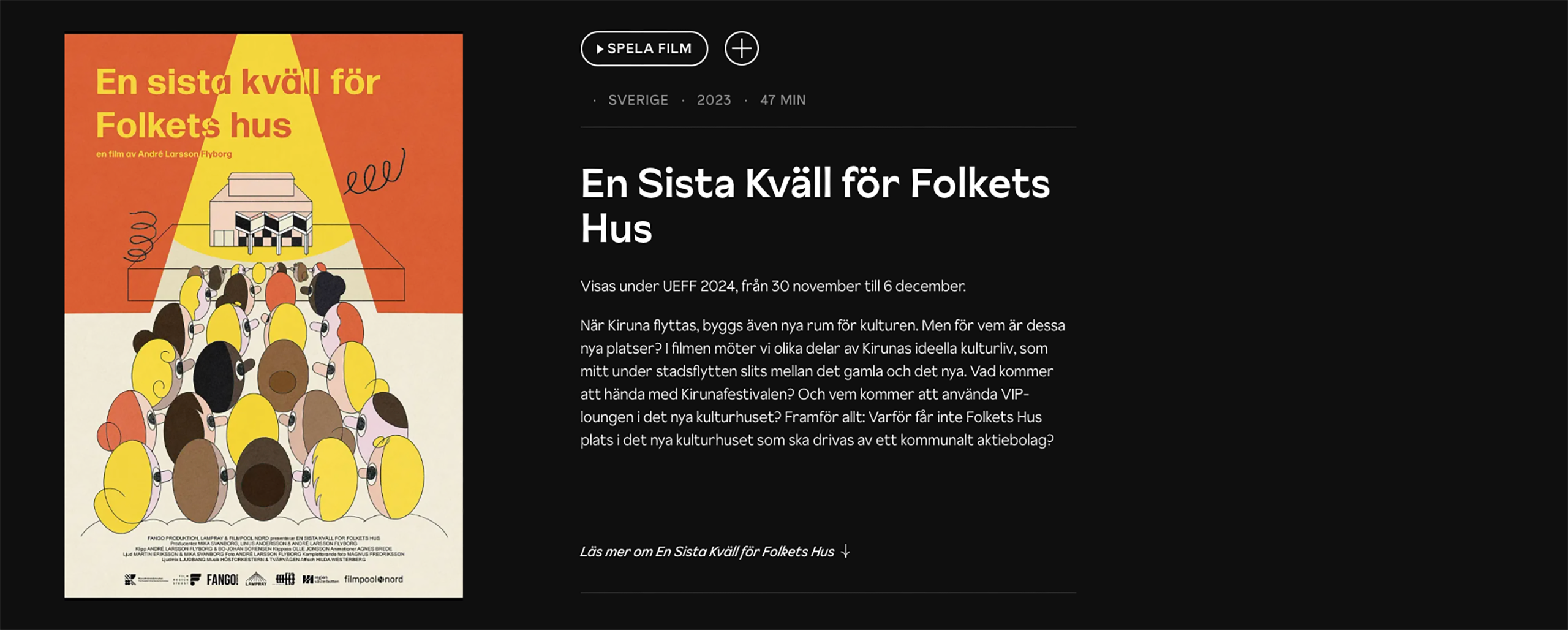 En sista kväll för Folkets hus Draken Film